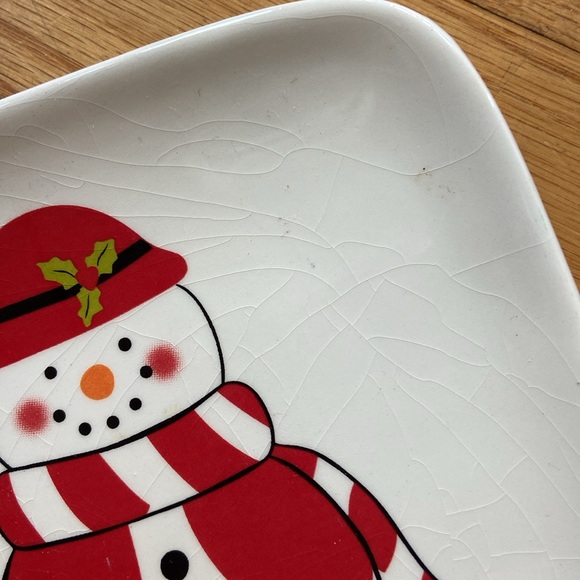 NANTUCKET HOME FOR HOLIDAY SNOWMAN PLATES / set of 2 - Picture 4 of 6